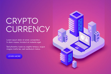 cryptocurrency mining blockchain vector image
