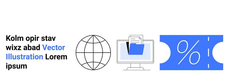 digital file management global network vector image