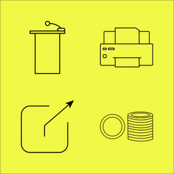 essential linear icon set vector image