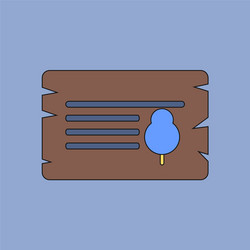 flat icon design collection paper from tree vector image