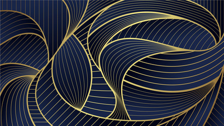 Golden Wave Pattern - Abstract Lines vector image