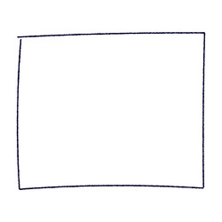 hand drawn rectangular frame with rough brush vector image