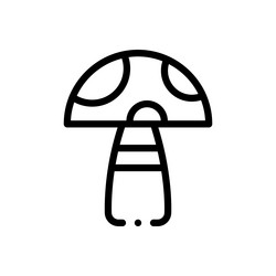 mushroom icon thin linear style design isolated vector image