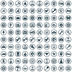 repair 100 icons universal set for web and ui vector image