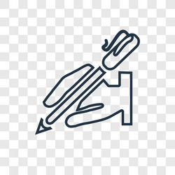 writing concept linear icon isolated vector image