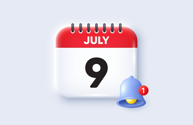 9th day of the month icon event schedule date vector image