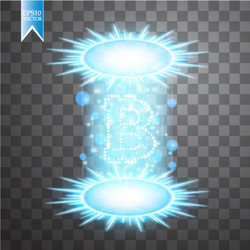 Bitcoin mining conceptual digital vector