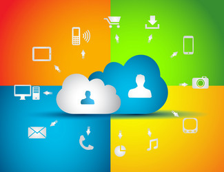 cloud computing concept background vector image