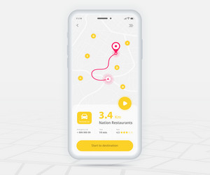 map gps navigation app ux ui concept mobile vector image