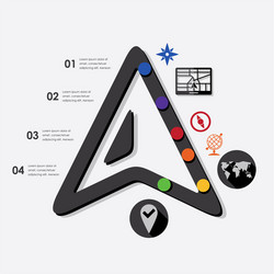 Navigation infographic vector