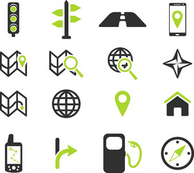 navigation simply icons vector image