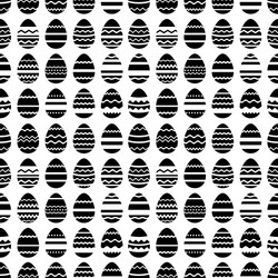 seamless easter black-and white pattern with eggs vector image