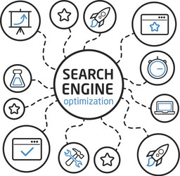 search engine optimisation vector image