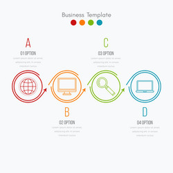 Thin line infographic element vector