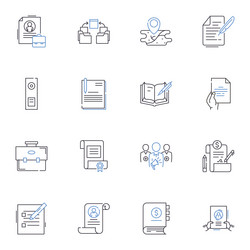 web surfing line icons collection browsing vector