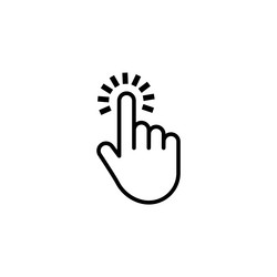 click cursor set computer pointer hand and arrow vector image