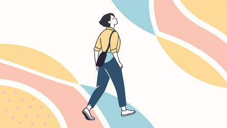 confident stroll dynamic abstract background vector image