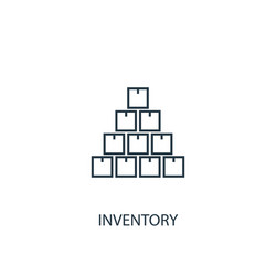 inventory concept line icon simple element vector image