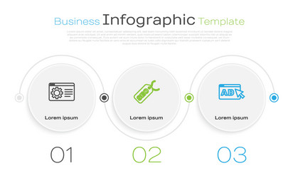 set line browser setting seo optimization vector image
