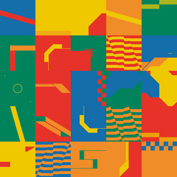 square abstract pattern design vector image