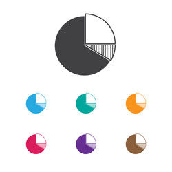 statistic symbol on pie vector image
