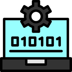 swift skill line filled style icon design vector image