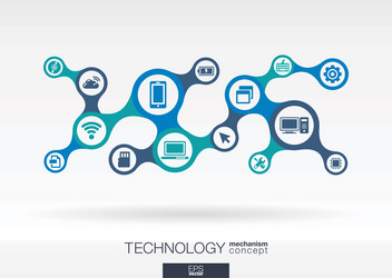 technology growth abstract background vector image