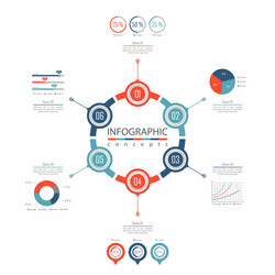 abstract infographic template for chart diagram vector image
