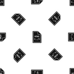 file html pattern seamless black vector image