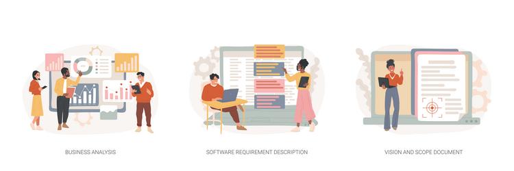 project development specifications isolated vector image