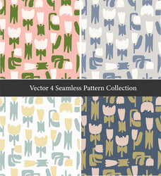 scandinavian simple modern tulip pattern vector image