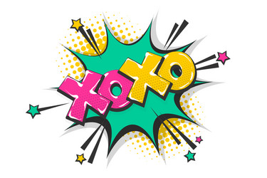 Xoxo Speech Bubble - Pop Art Vector Image