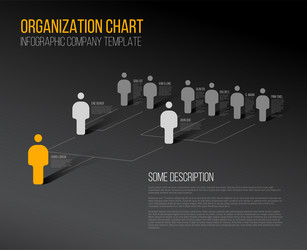3D Company Hierarchy Chart vector image
