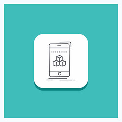 3D Cube Smartphone Button vector image