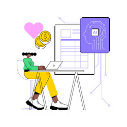 ai-optimized grant application review abstract vector image