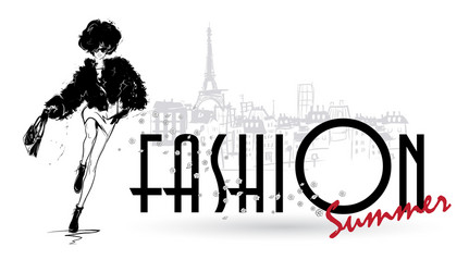 Fashion Sketch Girls Vector Image