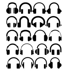 Headphone icons vector