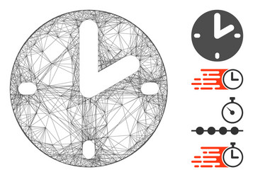 linear clock mesh vector image