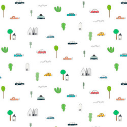 pattern with abstract city design elements vector image
