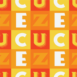 typographic colorful seamless pattern vector image