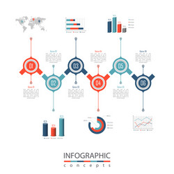 abstract infographic template for chart diagram vector image