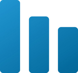 bar chart decrease gradient icon vector image