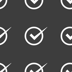 check mark sign icon checkbox button seamless vector image