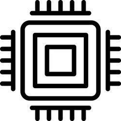customer data processor icon outline style vector image