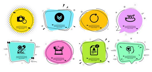 full rotation synchronize and scroll down icons vector image