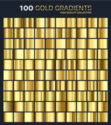 Golden Gradient Pattern Set vector image