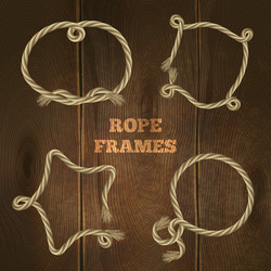 Rope knots frames set Royalty Free Vector Image