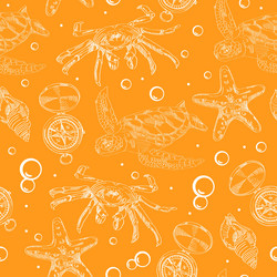 seamless pattern with nautical elements vector