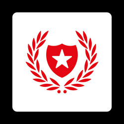shield icon from award buttons overcolor set vector image