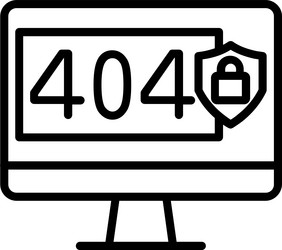 404 error line icon design vector image